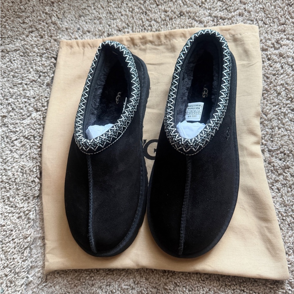 UGG Black Suede Tasman.